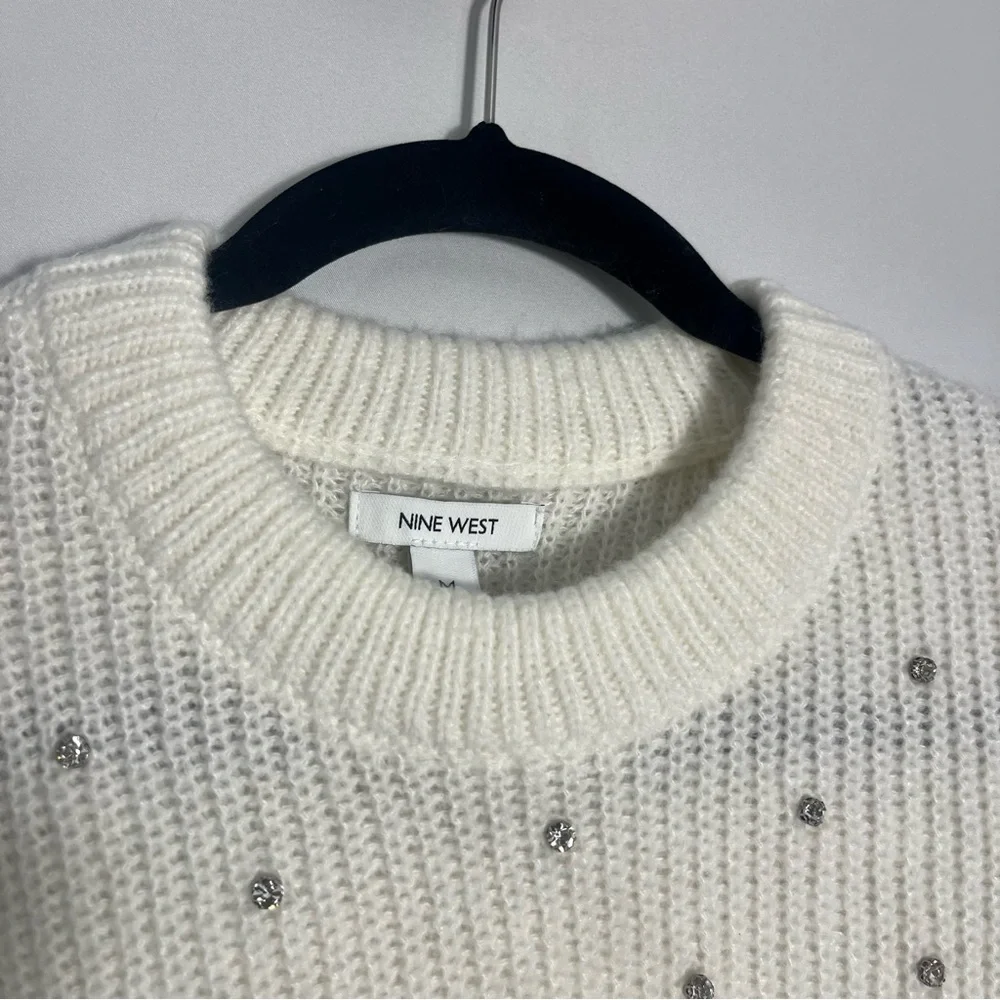 Women's Nine West Shiny Crewneck Sweater Sz M NWT - Picture 8 of 8